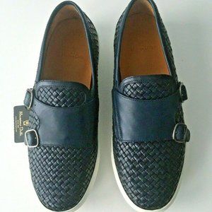 Massimo Dutti Bamba Monk Strap Braided Leather